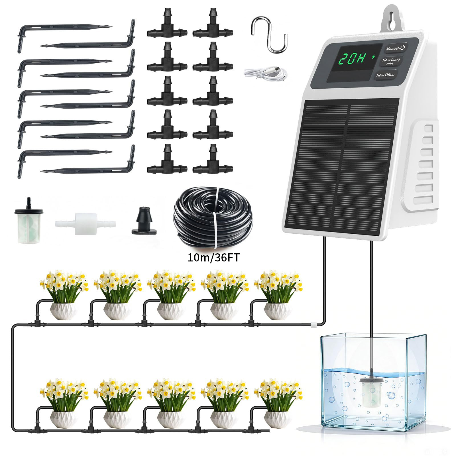 Upgraded Solar Drip Irrigation - Smart Garden Technology recension och pris