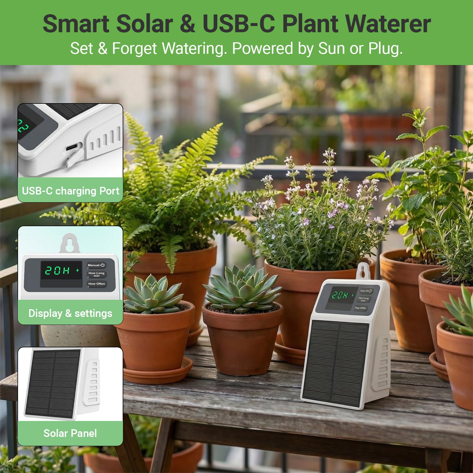 Upgraded Solar Drip Irrigation - Smart Garden Technology recension och pris