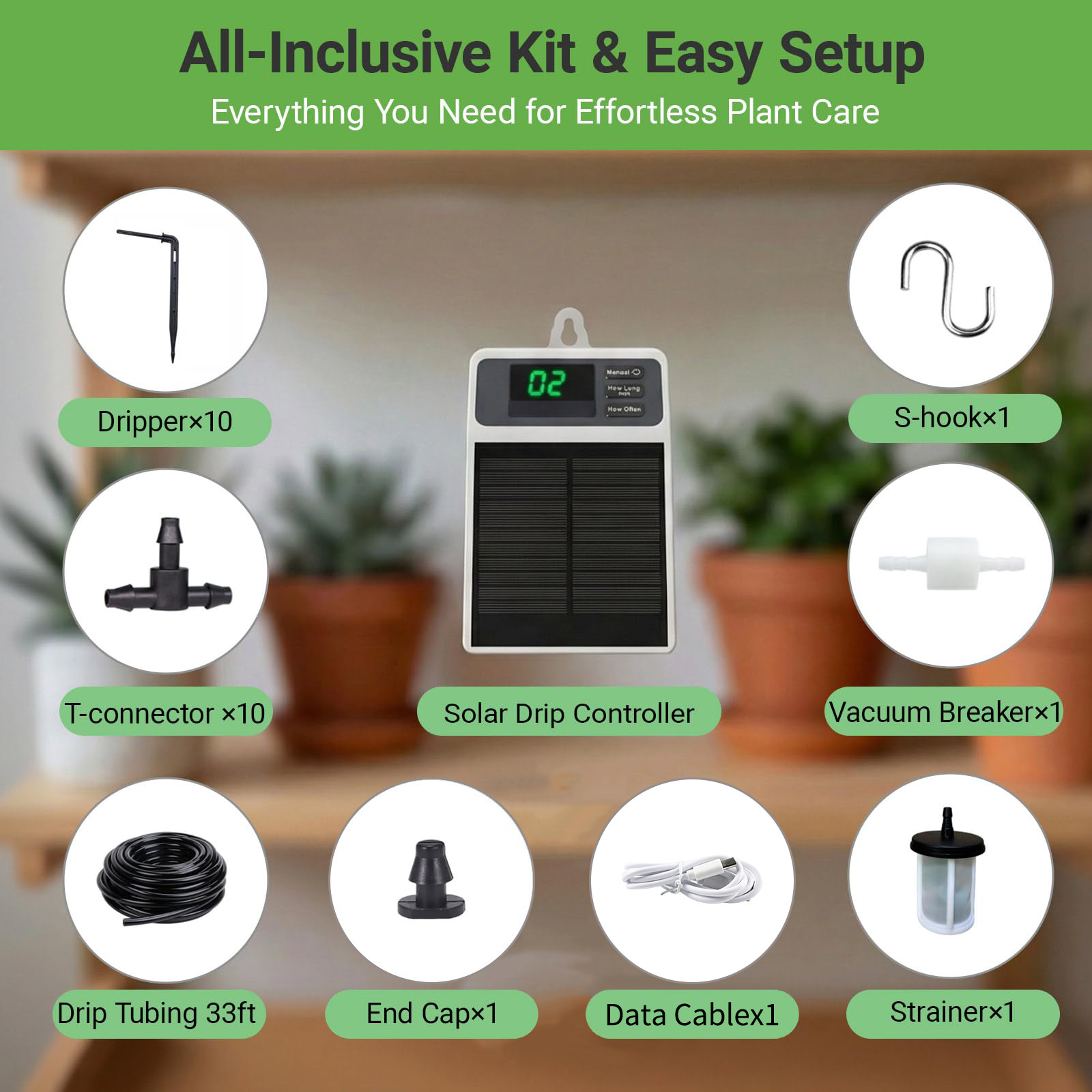 Upgraded Solar Drip Irrigation - Smart Garden Technology recension och pris