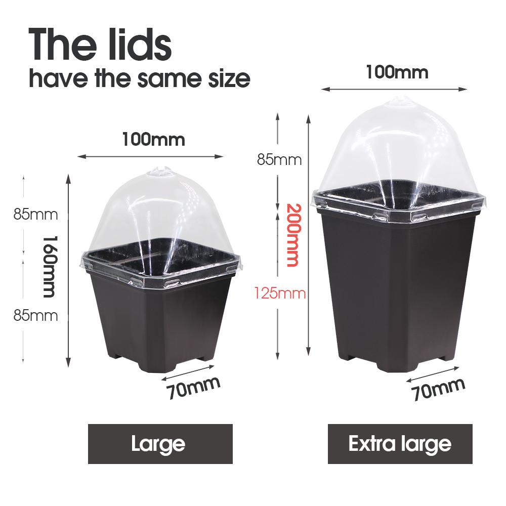 Sturdy Black Planter Pots with - Smart Garden Domes recension och pris