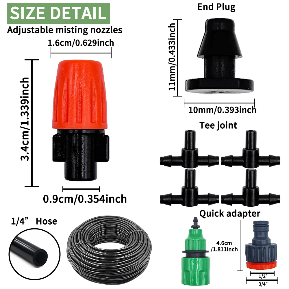 Fog Nozzles Irrigation Kit 5M- - Smart Garden Hose Timer recension och pris