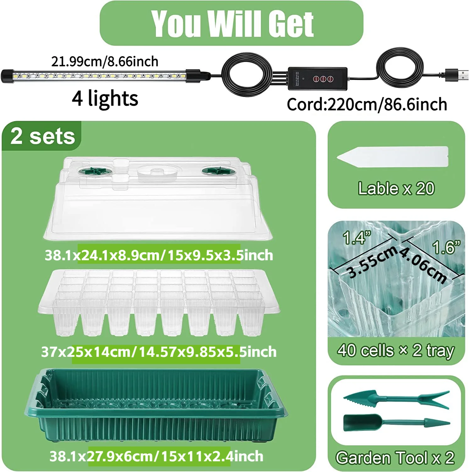 2 Packs, Seed Starter Trays Wi - Smart Garden Domes recension och pris