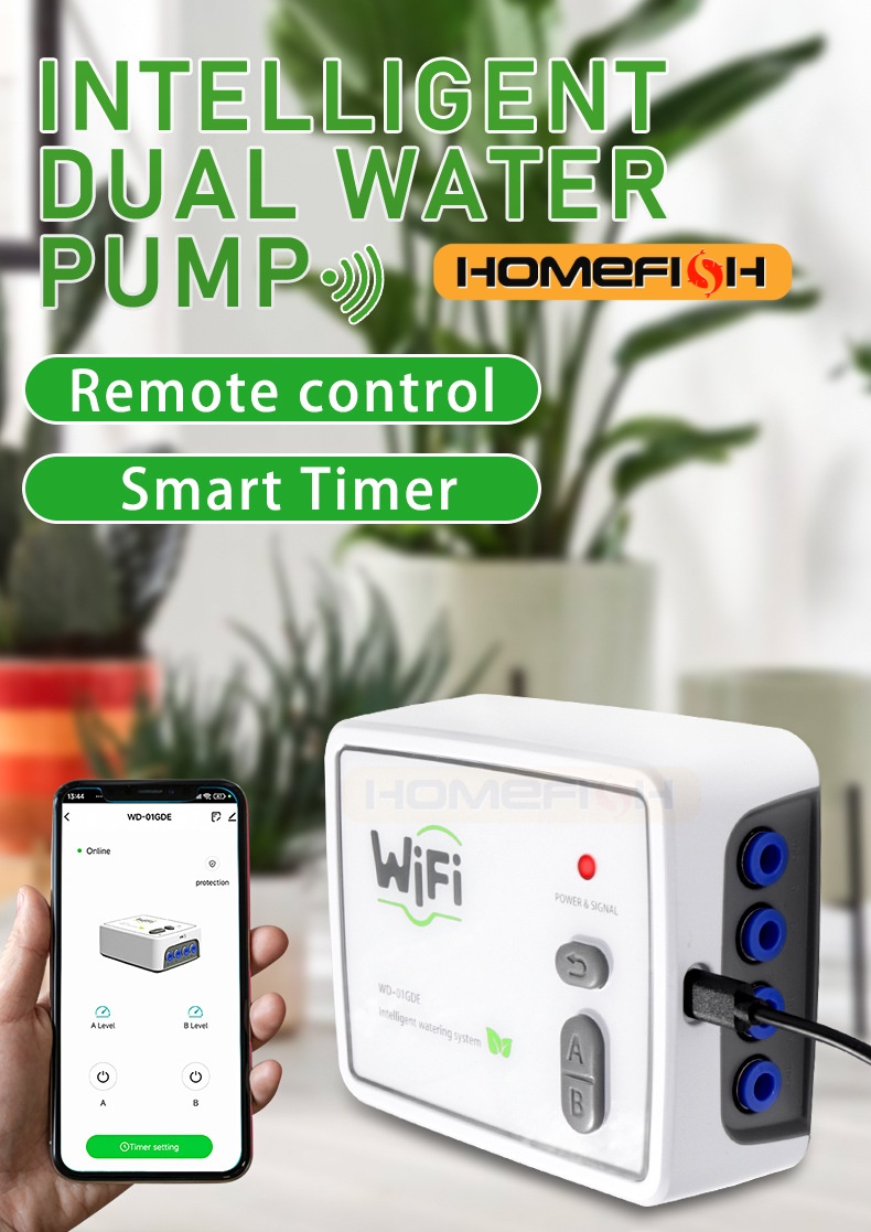 HOMEFISH WIFI Smart Dual Pump  - Smart Garden Domes recension och pris