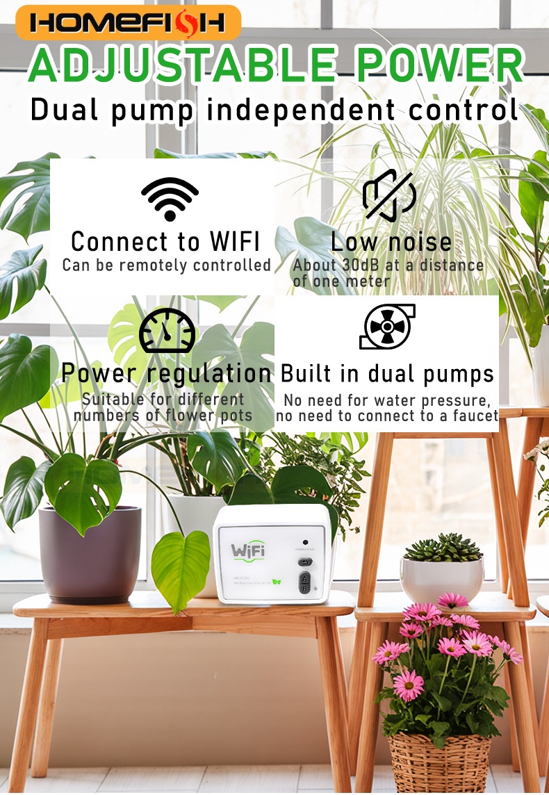 HOMEFISH WIFI Smart Dual Pump  - Smart Garden Domes recension och pris